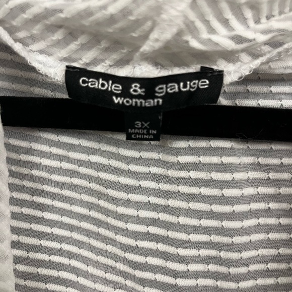 Elegant White Women's Cardigan 3X - Picture 7 of 8